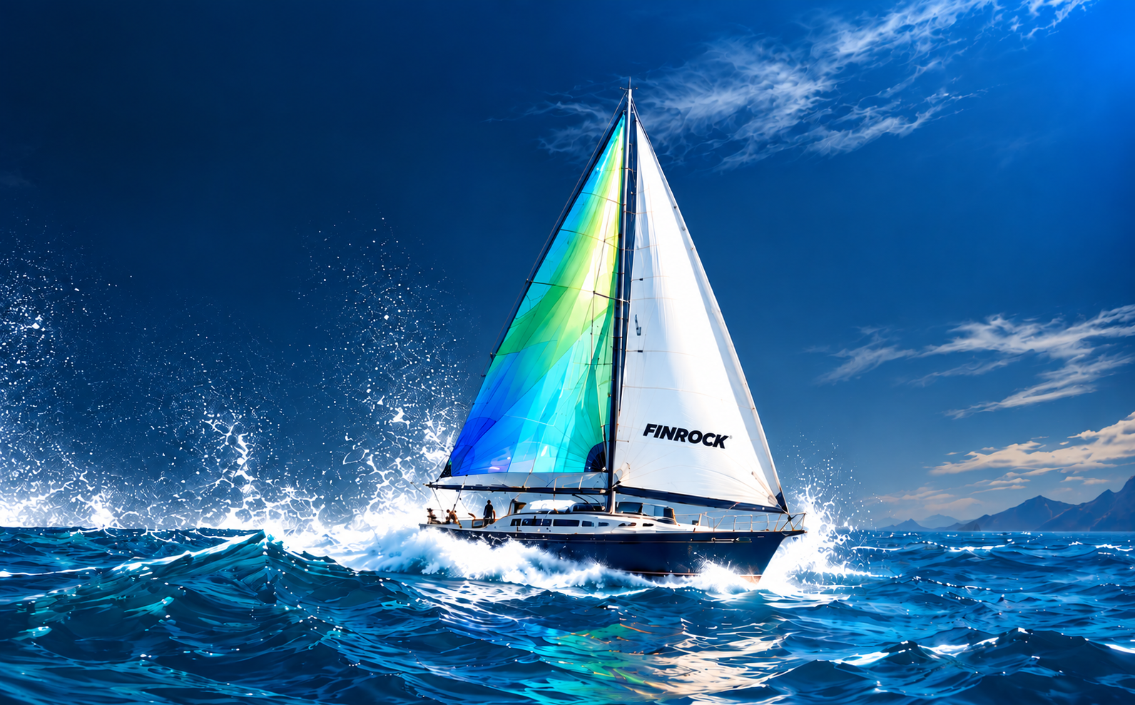 Sailing boat on the ocean